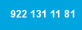 922 131 11 81 922 131 11 81